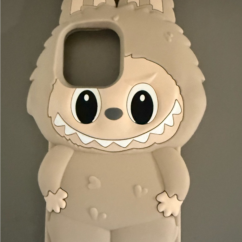 Cute Tan Monster Phone Case for iPhone 16 Pro max